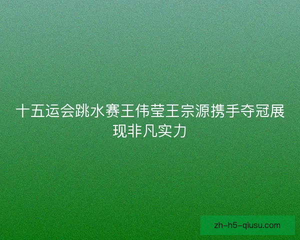 十五运会跳水赛王伟莹王宗源携手夺冠展现非凡实力 十五运会跳水赛王伟莹王宗源携手夺冠展现非凡实力